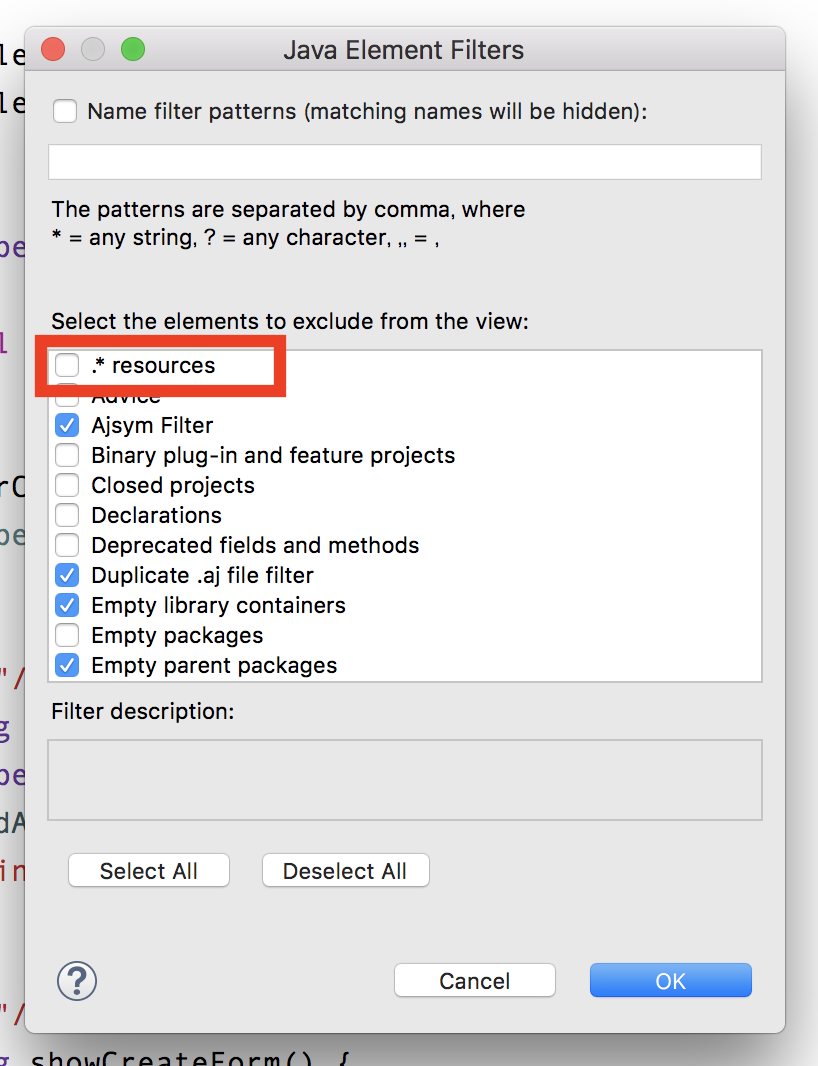 STS Settings Package Explorer